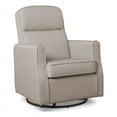 thumbnail image 1 of Pemberly Row Fabric Slim Nursery Glider Swivel Rocker Chair in Cream, 1 of 7