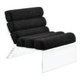 thumbnail image 1 of Pemberly Row Fabric Upholstered Accent Chair with Clear Acrylic Frame Black, 1 of 11