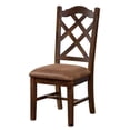 thumbnail image 1 of Pemberly Row Fabric Upholstered Crossback Dining Chair Dark Chocolate, 1 of 2