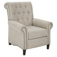 thumbnail image 1 of Pemberly Row Fabric and Solid Wood Push Back Recliner in Cream, 1 of 12
