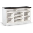 thumbnail image 1 of Pemberly Row Farmhouse 55" Wood TV Console in White and Dark Brown, 1 of 1