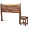 thumbnail image 1 of Pemberly Row Farmhouse Brown Live Edge Wood Queen Headboard and Nightstand, 1 of 7