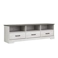 thumbnail image 1 of Pemberly Row Farmhouse Engineered Wood 66" TV Stand in Washed White, 1 of 11