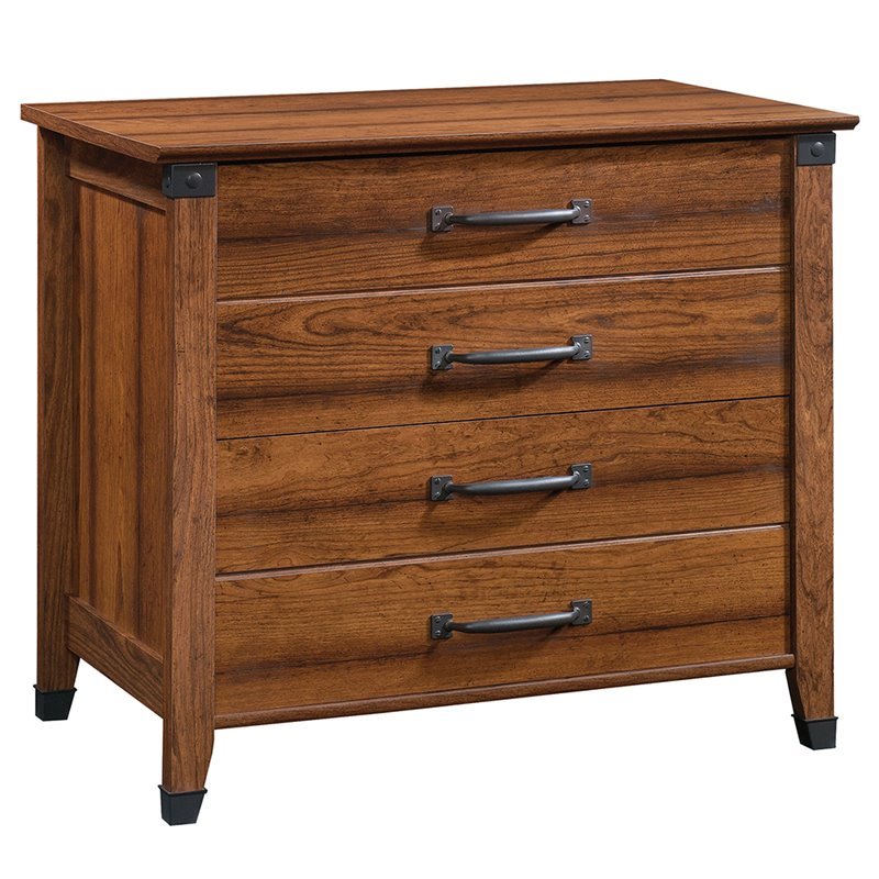 Pemberly Row Farmhouse Engineered Wood Lateral File Cabinet in Washington Cherry - image 1 of 11