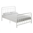 thumbnail image 1 of Pemberly Row Farmhouse Metal Full Frame Bed with Side Rails in White, 1 of 8