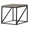 thumbnail image 1 of Pemberly Row Farmhouse Wood Square End Table with Metal Base in Gray, 1 of 7