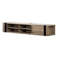 thumbnail image 1 of Pemberly Row Farmhouse Wood Wall Mounted Media Console for TVs up to 68" in Oak, 1 of 4