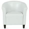 thumbnail image 1 of Pemberly Row Faux Leather Accent Chair in White, 1 of 9