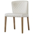 thumbnail image 1 of Pemberly Row Faux Leather Dining Side Chair in Off White (Set of 2), 1 of 7