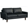 thumbnail image 1 of Pemberly Row Faux Leather Sofa Mid-Century Couch for Living Room/Office-Black, 1 of 9
