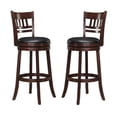 thumbnail image 1 of Pemberly Row Faux Leather Swivel Bar Stool in Dark Cherry - Set of 2, 1 of 6