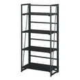 thumbnail image 1 of Pemberly Row Folding Four-Tier Bookshelf in Black Wood Finish, 1 of 11