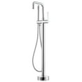 thumbnail image 1 of Pemberly Row Freestanding Polished Chrome Tub Faucet with Hand Shower, 1 of 6