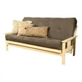 thumbnail image 1 of Pemberly Row Full Futon with Suede Fabric Mattress in White and Gray, 1 of 3