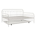 thumbnail image 1 of Pemberly Row Full Metal Daybed with Twin Trundle Bed in Off White, 1 of 14