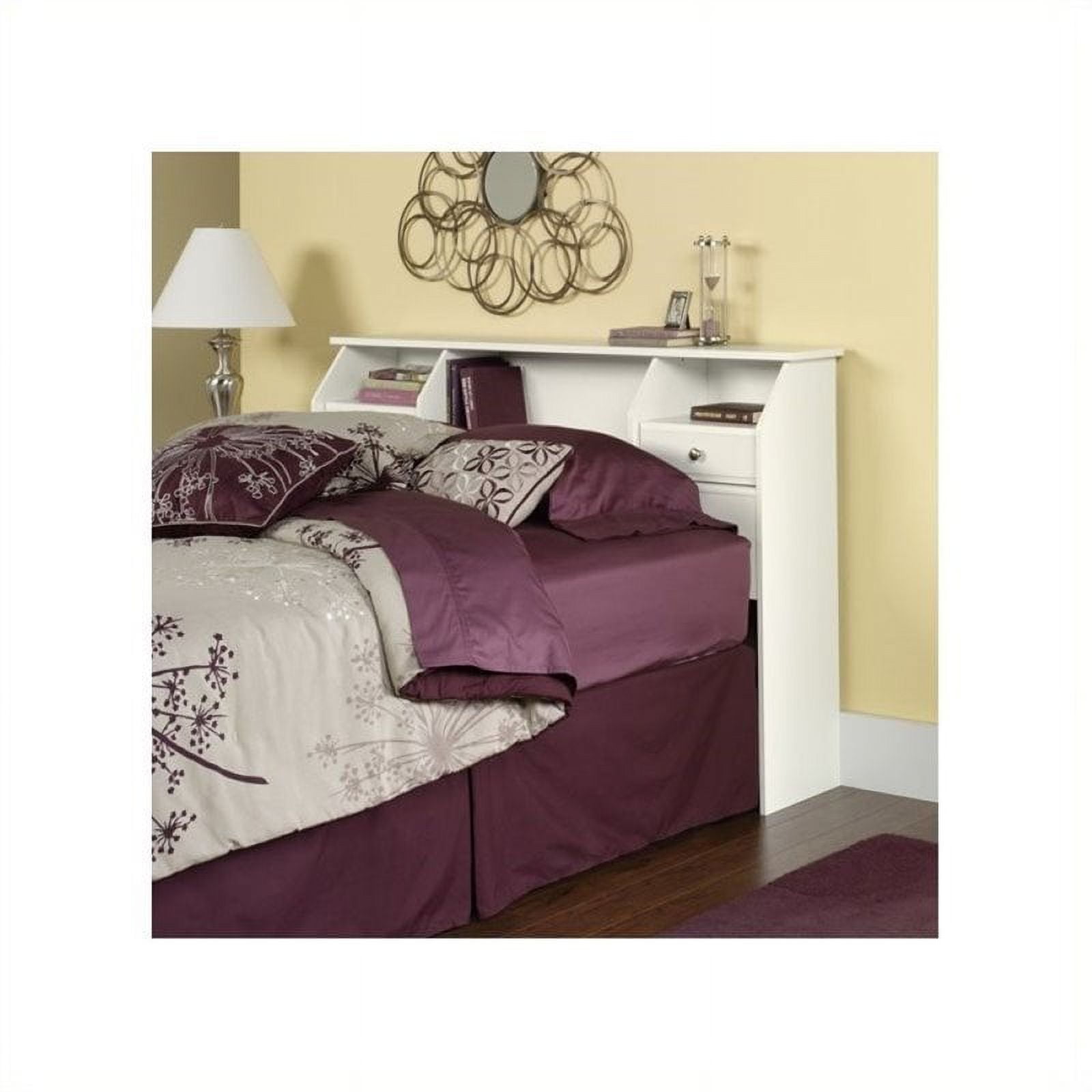 Pemberly Row Full Queen Bookcase Headboard in White