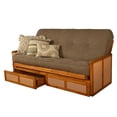 thumbnail image 1 of Pemberly Row Full-size Wood Futon Set with Storage and Stone Mattress, 1 of 18