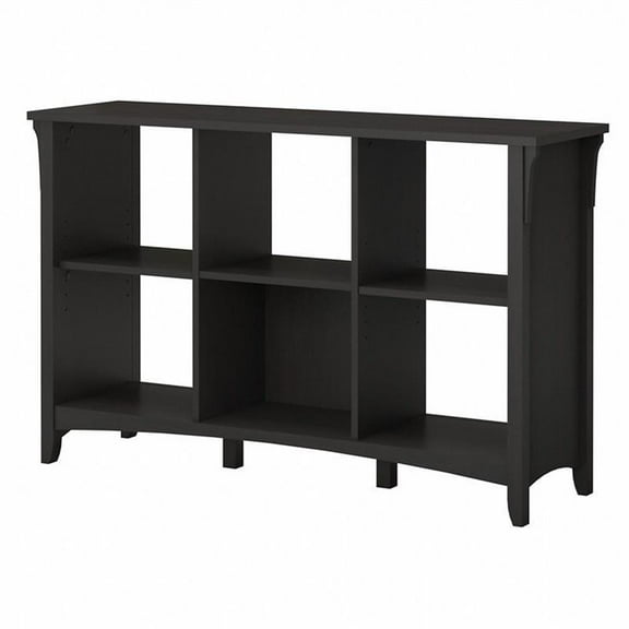 Pemberly Row Furniture Salinas 6 Cube Organizer in Vintage Black