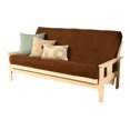 thumbnail image 1 of Pemberly Row Futon with Suede Fabric Mattress in Chocolate and White, 1 of 3