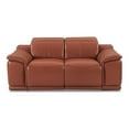 thumbnail image 1 of Pemberly Row Genuine Italian Leather Power Reclining Loveseat in Brown, 1 of 10