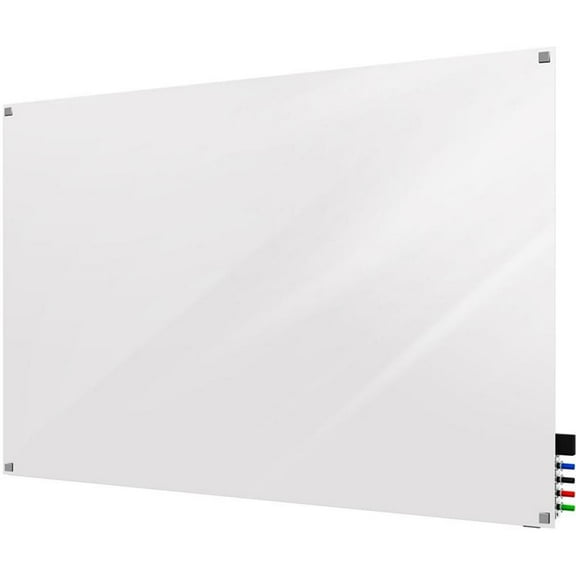 Pemberly Row Glass 3' x 4' Board with Square Corners in White Back