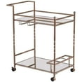 thumbnail image 1 of Pemberly Row Glass Mirrored Metal Bar Cart in Champagne Finish, 1 of 8