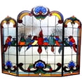 thumbnail image 1 of Pemberly Row GlassGathering Birds Design Folding Fireplace Screen 40", 1 of 1