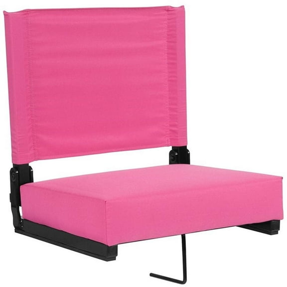 Pemberly Row Grandstand Comfort Seat in Aluminum Frame in Pink