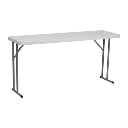 Pemberley Row Plastic White Training Table Rectangular Waterproof 60" x 18" x 29" Unassembled