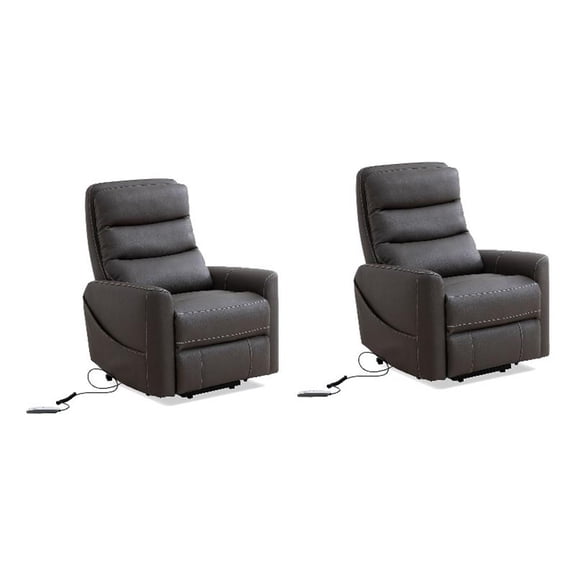 Pemberly Row Haze Power Lift Recliner Articulating Headrest Two Pack