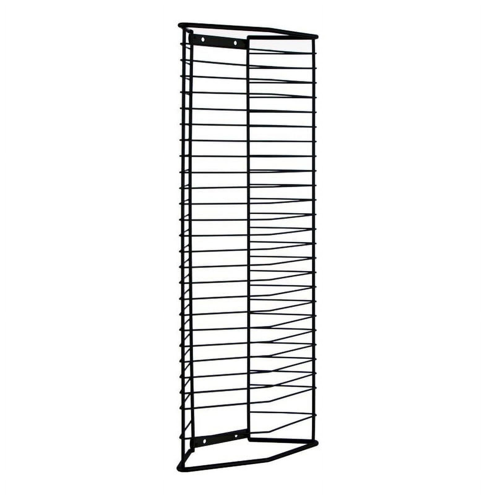 Pemberly Row Heavy-Gauge Wire 35 CD Holder Wire Tower in Black ...