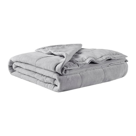 Pemberly Row HeiQ Smart Temperature Down Alternative Blanket - Gray