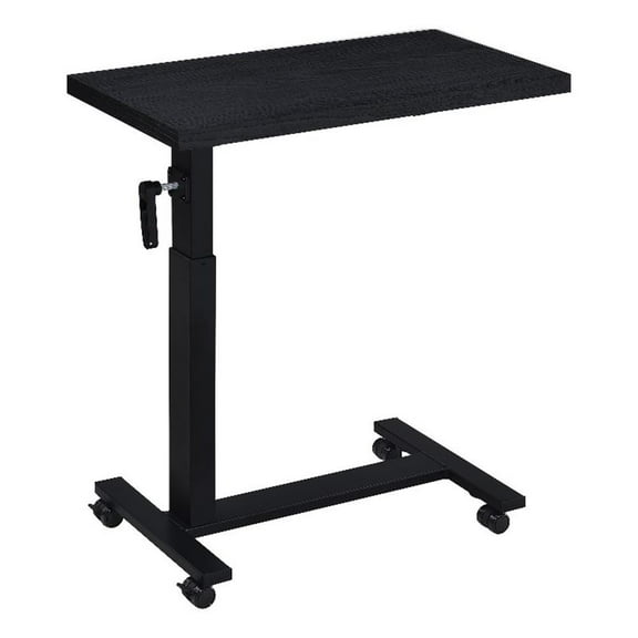 Pemberly Row Height Adjustable Mobile Bedroom C-Table in Black