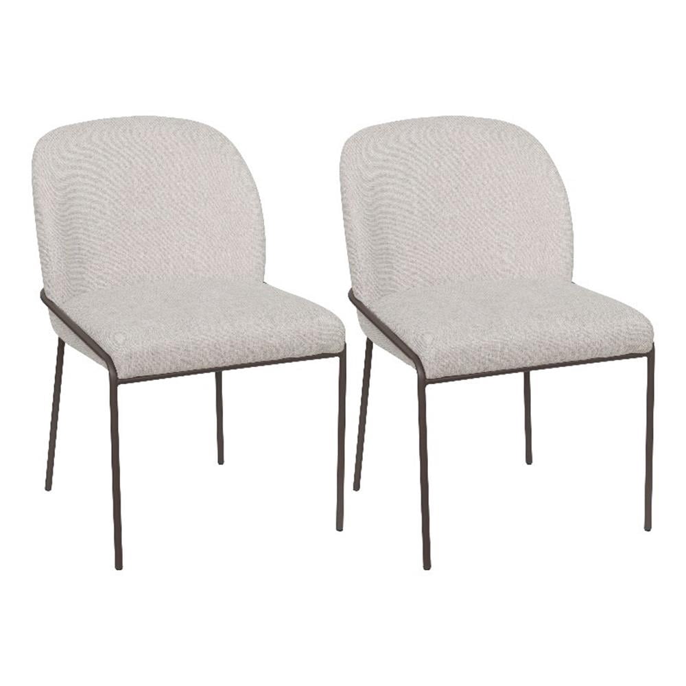 Pemberly Row Modern High Back Light Gray Fabric Upholstered Dining ...