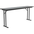 thumbnail image 1 of Pemberly Row Wood High Pressure Folding Seminar Table with Off-Set Leg in Gray, 1 of 7