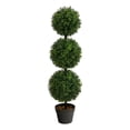 thumbnail image 1 of Pemberly Row Indoor/Outdoor 36" Boxwood Triple Ball Topiary Artificial Tree, 1 of 6
