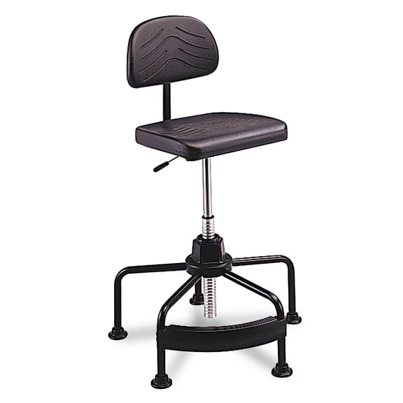 Pemberly Row Industrial Drafting Chair in Black