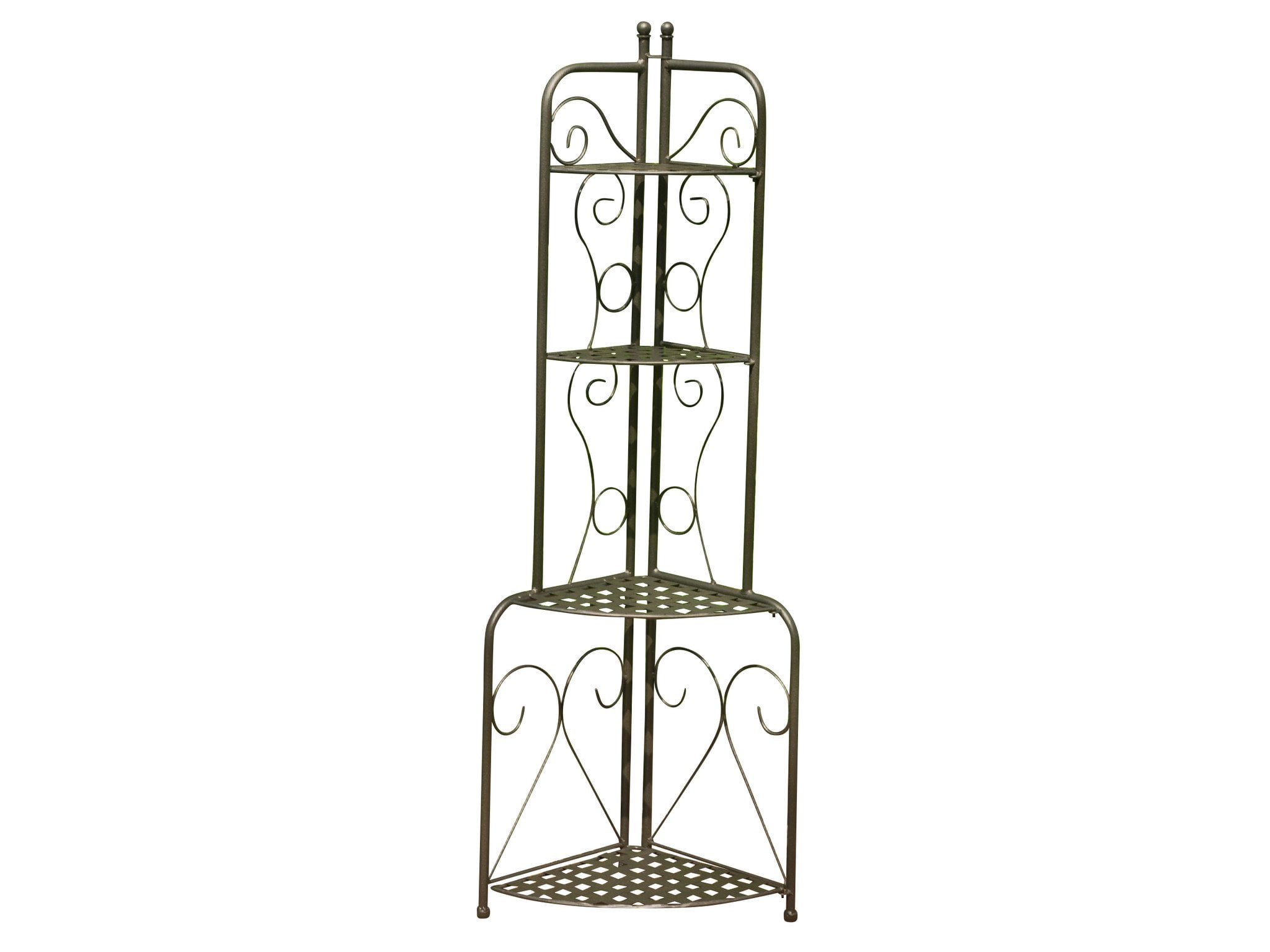 Pemberley Row Iron Black Bakers Rack Folding Rectangular 54