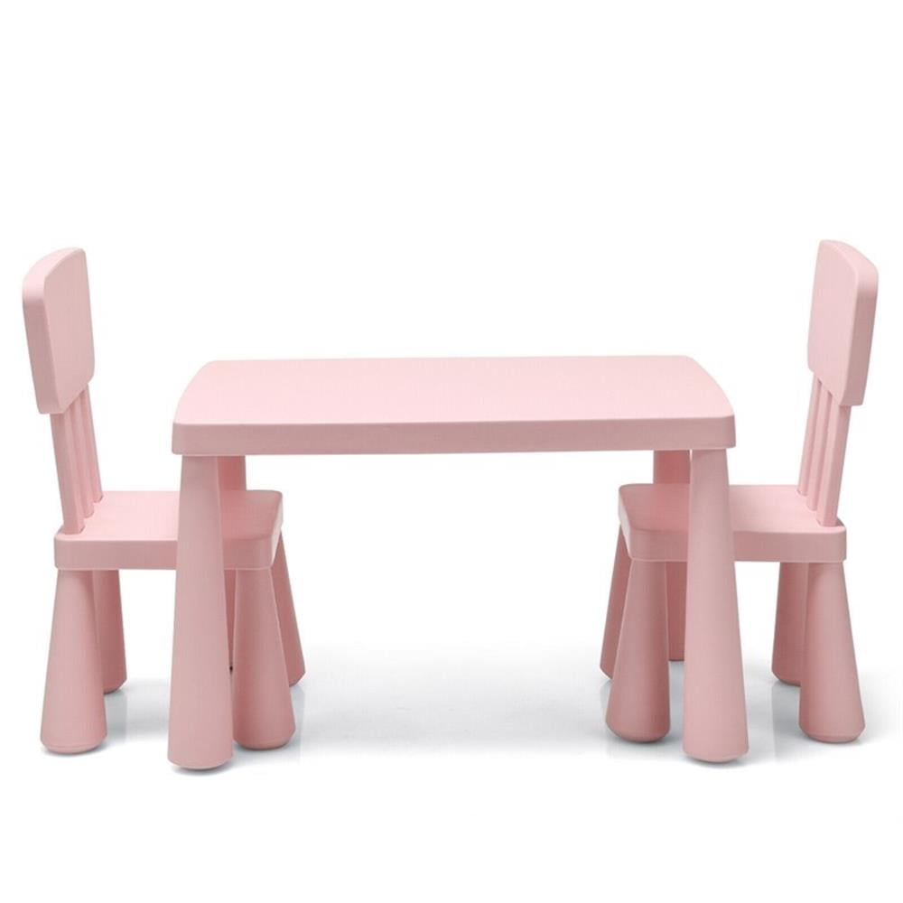 Pemberly Row Kids Table & 2 Chairs Set Toddler Activity Play Dining ...