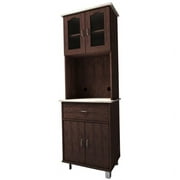 Pemberly Row Kitchen Cabinet in Chocolate Gray