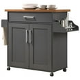 thumbnail image 1 of Pemberly Row Kitchen Island with Spice Rack in Gray Oak, 1 of 5