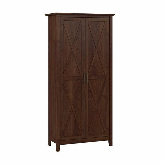Pemberly Row Kitchen Pantry Cabinet in Cherry - Engineered Wood