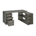 thumbnail image 1 of Pemberly Row L Shape Writing Desk in Weathered Gray and Silver, 1 of 5