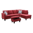 thumbnail image 1 of Pemberly Row L Shaped Red Couch w/ Storage Ottoman(Pillows Included) Microfiber, 1 of 7