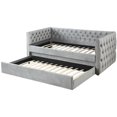 thumbnail image 1 of Pemberly Row Lansford Twin Size Tufted Nailhead Trim Daybed with Trundle in Dove Gray, 1 of 5