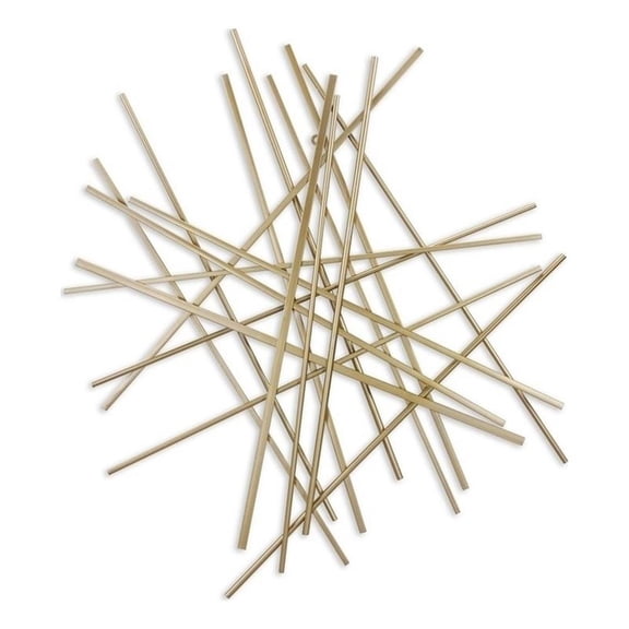 Pemberly Row Large Abstract Metal Wall Decor with Texture in Gold