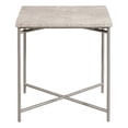 thumbnail image 1 of Pemberly Row Large Stone Top Nesting Table with a Silver Metal Base, 1 of 7