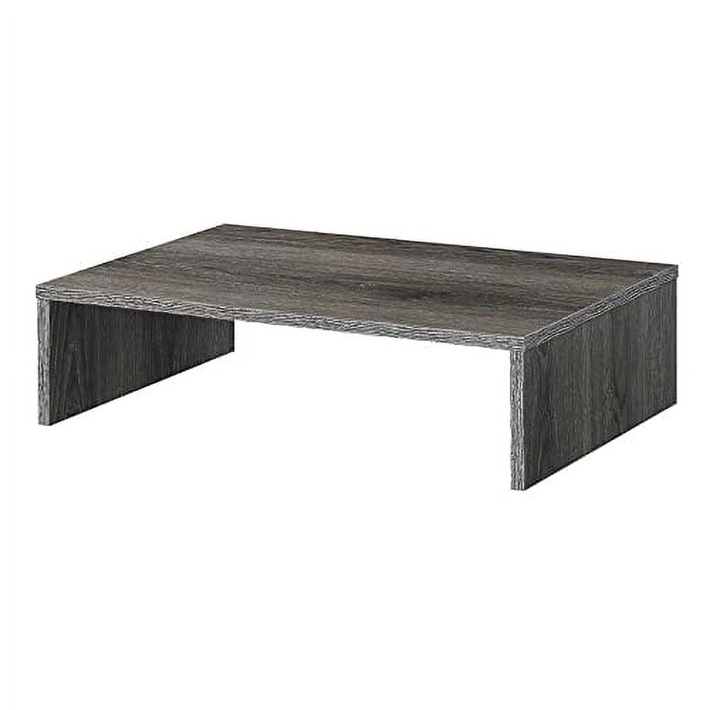 Pemberly Row Large TV/Monitor Riser in Dark Gray Wood Finish - Walmart.com