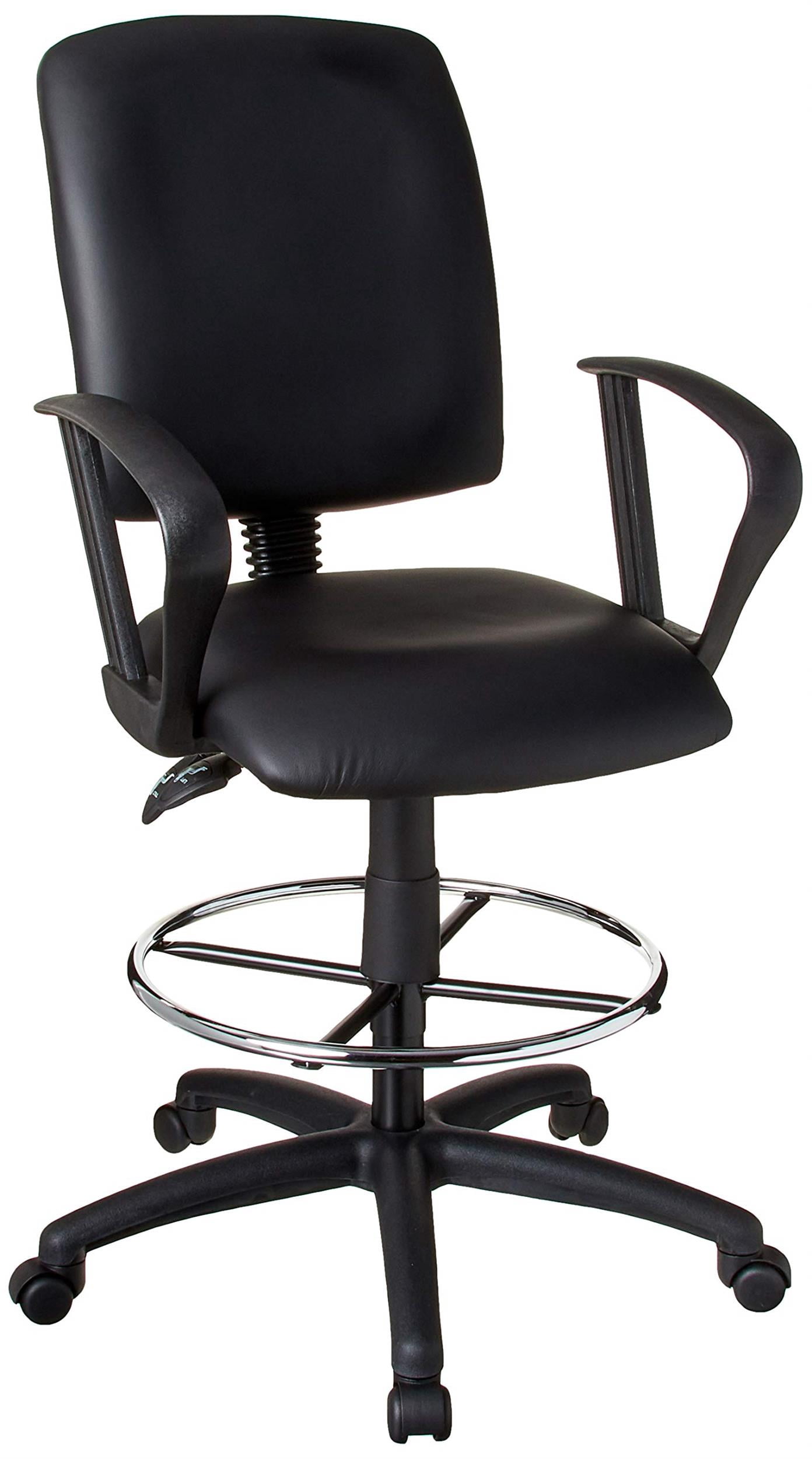 Unassembled Chair Pemberley Row Leather Black Drafting Chair Rectangular 48