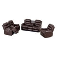 thumbnail image 1 of Pemberly Row Leather Multi Functional Sofa Set Reclining Living Room Set Brown, 1 of 7